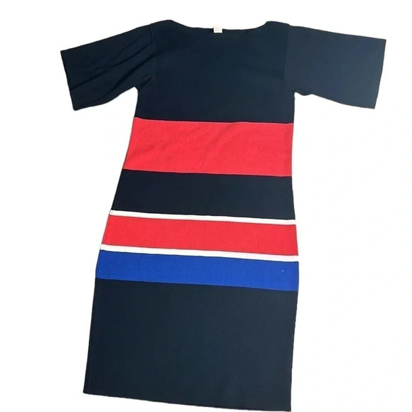 BR thick knit Colorblock striped sweater dress,bold,event,career, - Picture 8 of 9